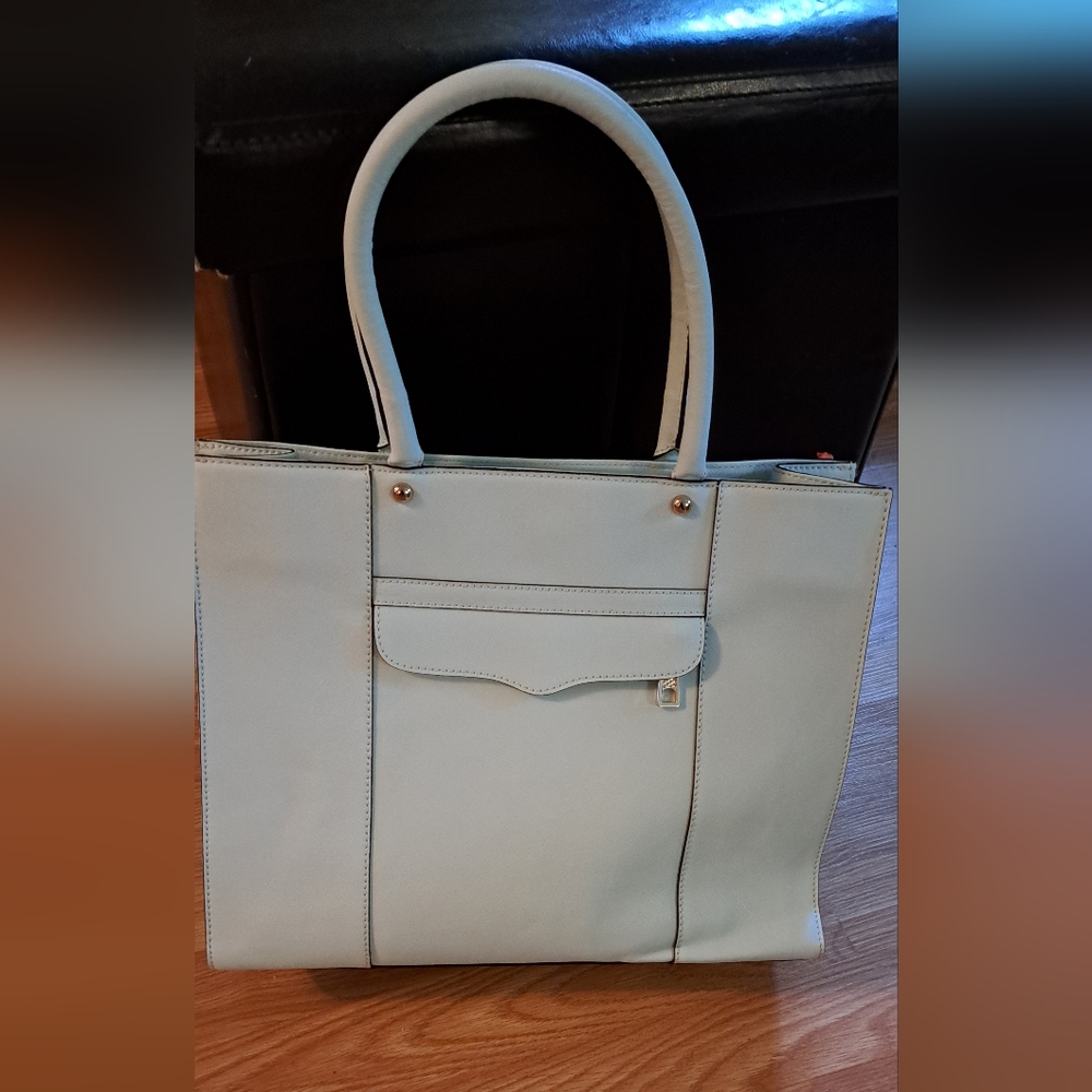 REBECCA MINKOFF Pale Blue Tote Purse Bag